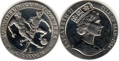 coin Isle of Man rown 1994