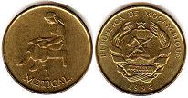 coin Mozambique 1 meticai 1994