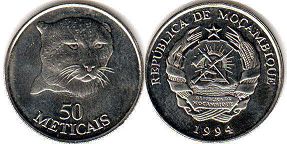 coin Mozambique 50 meticais 1994
