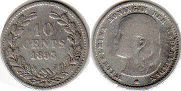 coin Netherlands 10 cents 1893