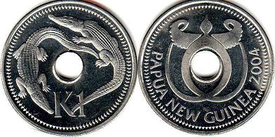 coin Papua New Guinea 1 kina 2004 