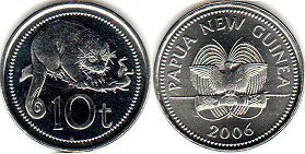 coin Papua New Guinea 10 toea 2006