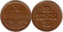 coin Portugal 10 centavos 1967