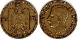coin Romania 10 lei 1930