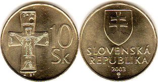mince Slovensko 10 korun 2003