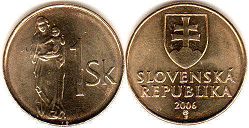 mince Slovensko 1 koruna 2006