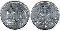 mince Slovensko 10 halierov 1993