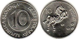 coin Slovenia 10 tolarjev 2000