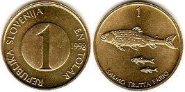 coin Slovenia 1 tolar 1998