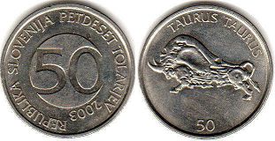 coin Slovenia 50 tolarjev 2003