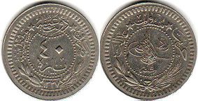 coin Turkey - Ottoman 40 para 1912
