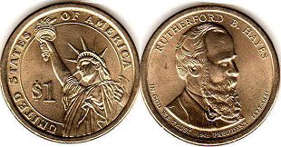 moneda Estados Unidos 1 dollar 2011 Hays