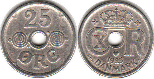 2 2 KRONER 1 10 ORE SET OF 7 COINS FROM DENMARK: 1 1947-1960 5 25 