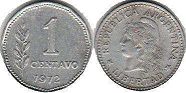 moneda Argentina 1 centavo 1972