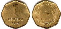 coin Argentina 1 centavo 1992