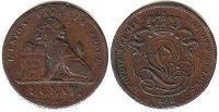 coin Belgium 1 centime 1862