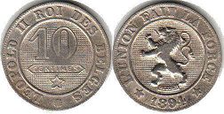 pièce Belgique 10 centimes 1894