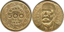 moeda brasil 500 reis 1939