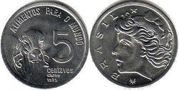 moeda brasil 5 centavos 1975