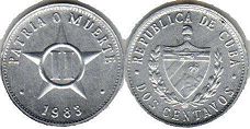 coin Cuba 2 centavos 1983