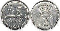 mynt Danmark 25 öre 1919
