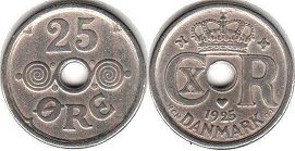 mynt Danmark 25 öre 1925