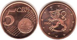 mince Finsko 5 euro cent 2006