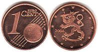 mince Finsko 1 euro cent 2006