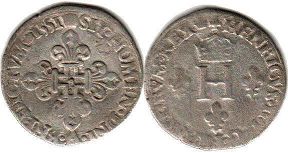 moneda Francia 1/2 gros 1551