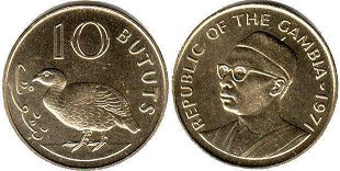 coin Gambia 10 bututs