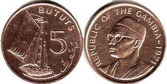 coin Gambia 5 bututs