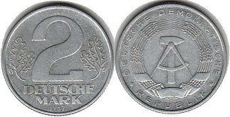 coin East Germany 2 mark 1957