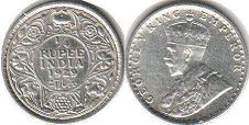 coin British India 1/4 rupee 1929