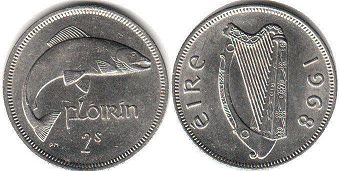 coin Ireland 1 florin 1968