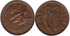coin Ireland 1/4 penny 1939