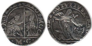moneta Venice 1 lira senza data (1570–1577)