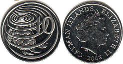 coin Cayman Islands 10 cents 2008