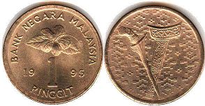 硬幣馬來西亞 1 林吉特 1995