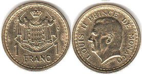 piece Monaco 1 francsans date (1945)