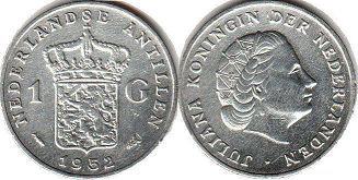 coin Netherlands Antilles 1 gulden 1952