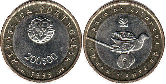 coin Portugal 200 escudos 1999