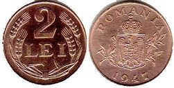 coin Romania 2 lei 1947