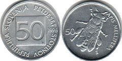 kovanice Slovenija 50 stotinov 1996
