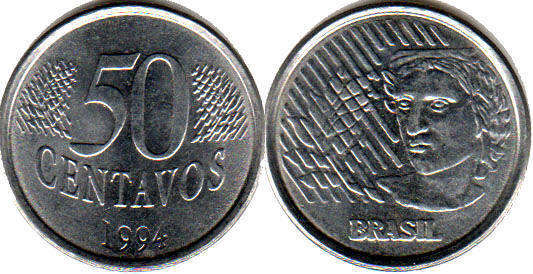 UNC  2010-2011 BRAZIL SET X 5 COINS 5-10-25-50 Centavos & 1 Real 
