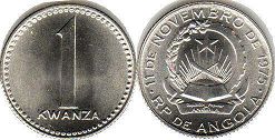 coin Angola 1 kwanza no date (1977)