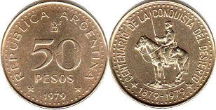 moneda Argentina 50 pesos 1979 Patagonia