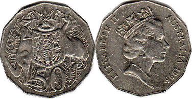 australian coin 50 cents 1996 Elizabeth II