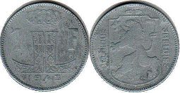 pièce Belgique 1 franc 1943