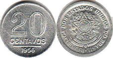 coin Brazil 20 centavos 1956