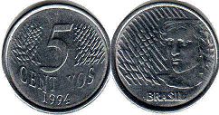 moeda brasil 5 centavos 1994